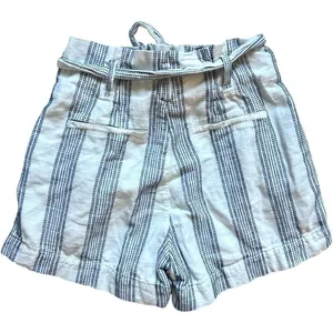 Womens H&M LOGG White Embroidered Paper Bag Style Tie Waist Shorts - Sz 6 thumbnail 6