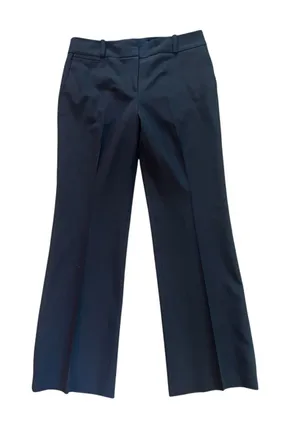 Ann Taylor Navy Straight-Leg Margo Dress Trousers thumbnail 1