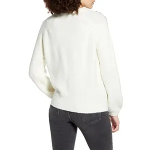 Nordstrom NEW Dreamers Women's Size Large Sequin Front Ivory Sweater v6x thumbnail 3