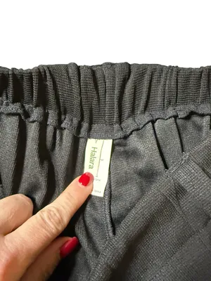 Halara High Waisted Wide Leg Pleated Trouser Pants Black Size Large L Flowy thumbnail 2