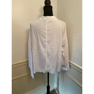 Revolve House of Harlow 1960 White Asymmetric Twist Front Button Down Shirt thumbnail 7