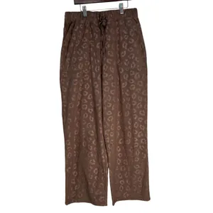 Comfort Code by Cuddl Duds Brown Leopard Embossed Lounge Pants XS‎ CLBREM thumbnail 2