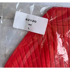 NWT Callahan Knitwear Mimi Ribbed Cropped Halter Tank Top in Red‎ thumbnail 7