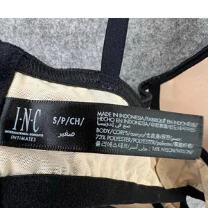 INC International Concepts Bralette‎ S Tan Black Velvet Floral Wirefree Coquette thumbnail 12