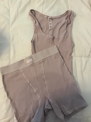 Skims cotton rib tank/boxer set thumbnail 1