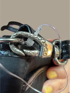Brighton Black Crossbody Purse with Decorative Metal Clasp thumbnail 5