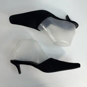 Tony Bianco 7.5 Zubi Black Kitten Heel Square Toe Mule‎ Suede Leather Minimalist thumbnail 3