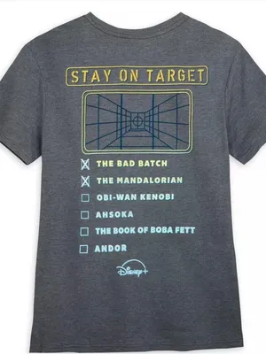 Disney Store Star Wars Marathon Graphic T Shirt Women’s Small Gray Double Sided thumbnail 5