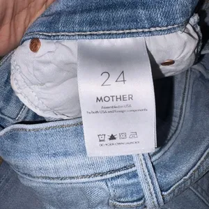 Mother High Waisted Runaway Step Fray Kick Flare Jean Kiss and Make Up Blue 24 thumbnail 8