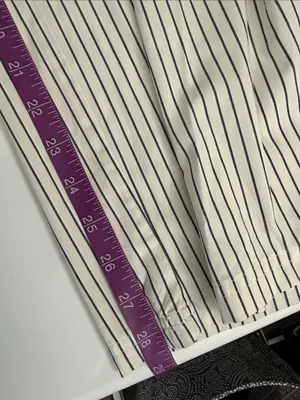American Eagle Outfitters White Pants with Black Pinstripes thumbnail 7