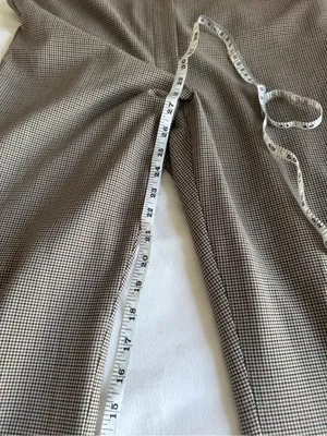 Aritzia Babaton Atelier Beige Brown Houndstooth Pattern Dress Pants Office US 12 thumbnail 11