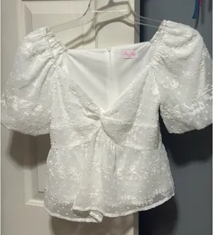 Pink lily lace top thumbnail 1