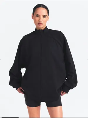 NikeSKIMS Matte Tricot OVERSIZED TRACK JACKET Size L Casual Wear Workout $118 thumbnail 1