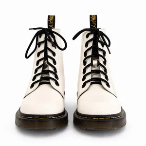 Dr Martens Luana White Leather AirWair Combat Boots Women's US 10 thumbnail 2
