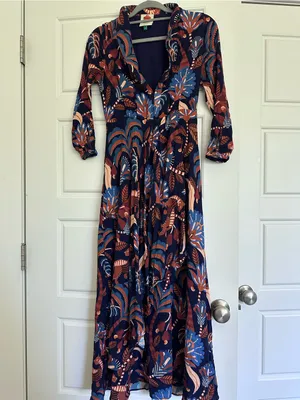 FARM RIO ABlue Nature Beauty Maxi Dress thumbnail 2
