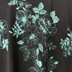 Torrid Black Aqua Floral Jersey Knit Faux Wrap Surplice Dress‎ Size 2X thumbnail 5