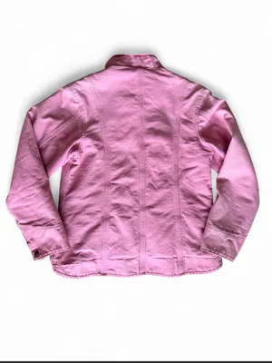 VTG Carhartt Women's RARE Pink Sherpa Lined WIP Work Jacket Size M WJ022 PKR thumbnail 2