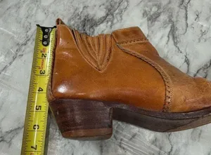 Vintage Father & Son Tan Brown Distressed Leather Old West Cowboy Boots Size 8 D thumbnail 9