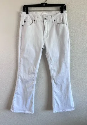 KanCan Women's White Bootcut High Rise‎ Denim Pants Stretch 5 Pocket Zipper fly thumbnail 1
