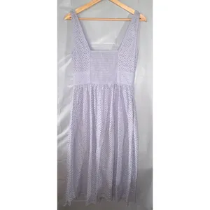 J.Crew Lavender Eyelet Button Front Midi Dress Womens 2 Event Sleeveless NWT thumbnail 2