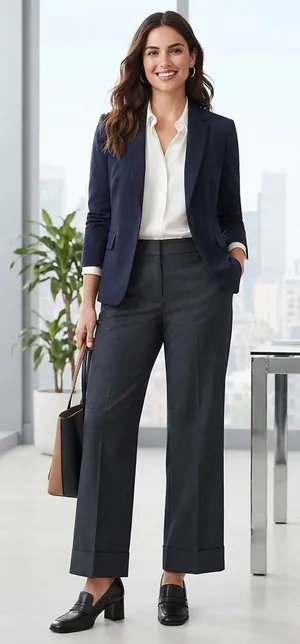 Ann Taylor Curvy Fit Pants Womens 12 Gray Wool Blend Lined Dress Trousers Work thumbnail 1