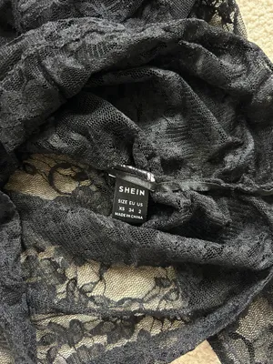 Shein Black Lace Long Sleeve Top thumbnail 3