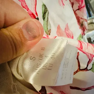 BRONX AND BANCO Layla Floral Pink White One Shoulder Silk Bow Mini Dress Size S thumbnail 12