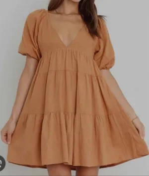 Girl‎ and the Sun Marlow Mini Dress Linen Blend Size Medium thumbnail 1