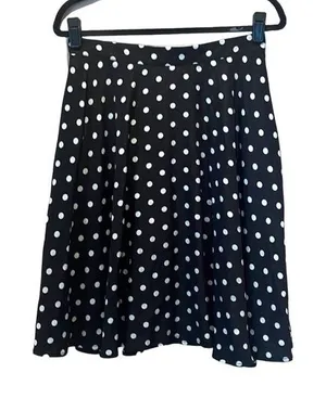 Women’s Black and White Polka Dot Skirt Size Large thumbnail 1