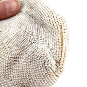 Vintage‎ Beaded iridescent Delill handbag clutch bag made in Belgium white thumbnail 8