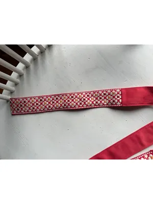Eddie Bauer Medium Red and White Patterned Belt thumbnail 5