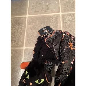 Hyde and EEK Women's Cat Flip Sequin Halloween Slipper Socks Grippers M-L 8-10 thumbnail 6