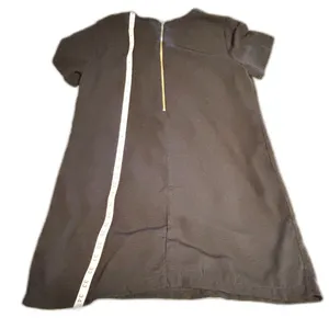 Lulus Black Shift Dress Short Sleeve Back Zip Minimalist Size L thumbnail 2