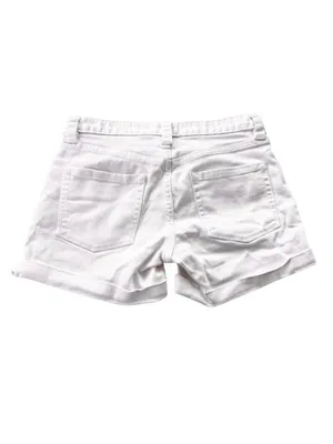 J. Crew Denim Roll-up Cotton Short in White Size 0 thumbnail 4