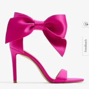 Express Beautiful Fuchsia Satin Bow Heels! thumbnail 7