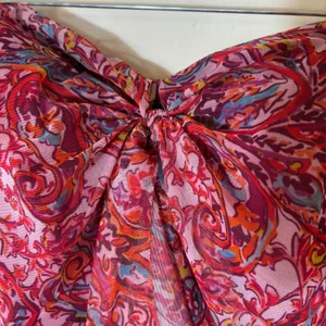 Lauren Ralph Lauren Red Paisley Swimsuit Size 10‎ thumbnail 3