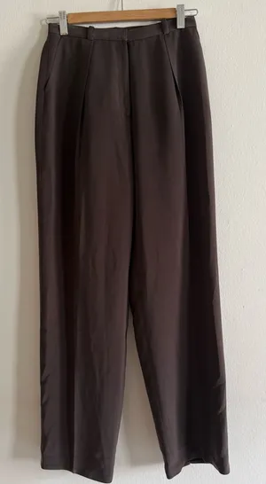 Caslon Dark Brown Pleated Dress Pants thumbnail 1