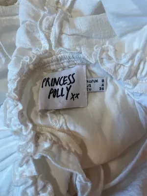 Princess Polly size 4 white Ruffle dress thumbnail 3