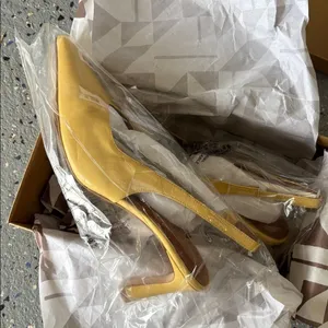 Anthropologie Pointed Leather Slingback thumbnail 1