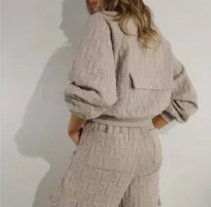 Embossed in Bomber and Long Pants Set by Mulla Tan thumbnail 2
