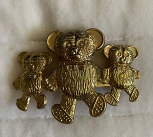 3 Unique Vintage Gold-Toned Metal Hair Clips thumbnail 7