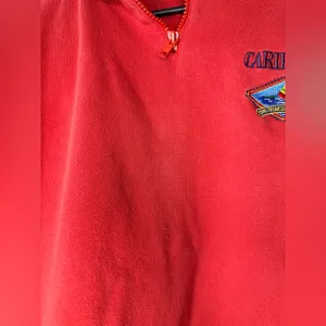 Vintage Princess Cruises Caribbean 1/4 Zip Sweatshirt in Red Size Medium thumbnail 6