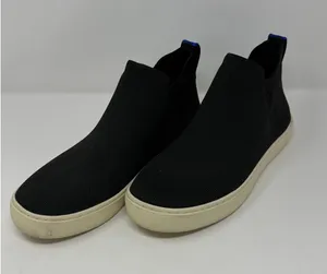 Rothy's Chelsea Sneaker Black Solid Knit Ankle Boot Women Size 7.5 thumbnail 1