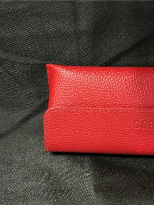 GUESS Red & Black Pebbled Eyewear Sunglasses Pouch Case thumbnail 3