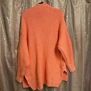 Free People Peach Orange Nightingale Chunky Long Cardigan‎ Sweater Small NWOT thumbnail 2