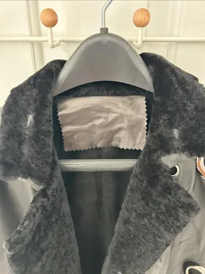 Sheep skin leather long vest. M thumbnail 5
