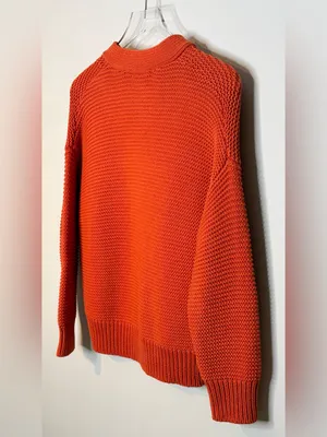 Alex Mill Nico Orange Paprika Button Up Cardigan Sweater Top thumbnail 9