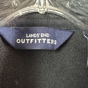 Lands End Outfitters Womens Black Fleece Full Zip Mock Neck Vest XL thumbnail 2