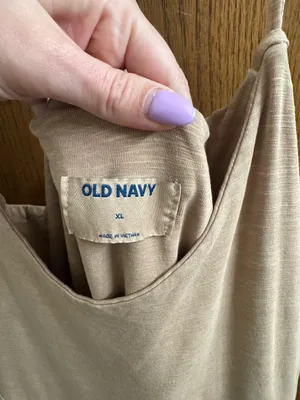 Tan Old Navy Tiered Criss Cross Back Dress thumbnail 2