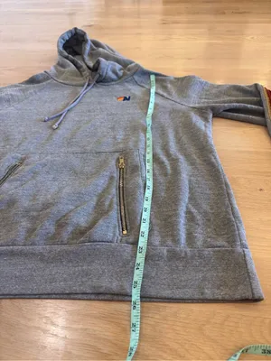 Aviator Nation Velvet Stripe Pullover Hoodie grey size XL thumbnail 7